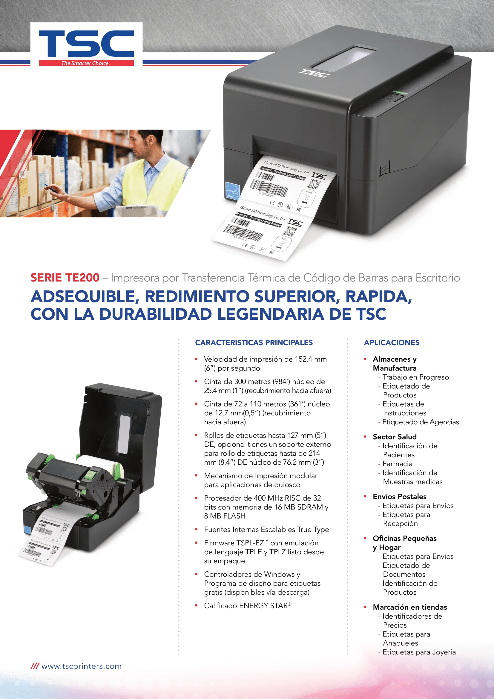 Impresora TSC TE200 - Image 2