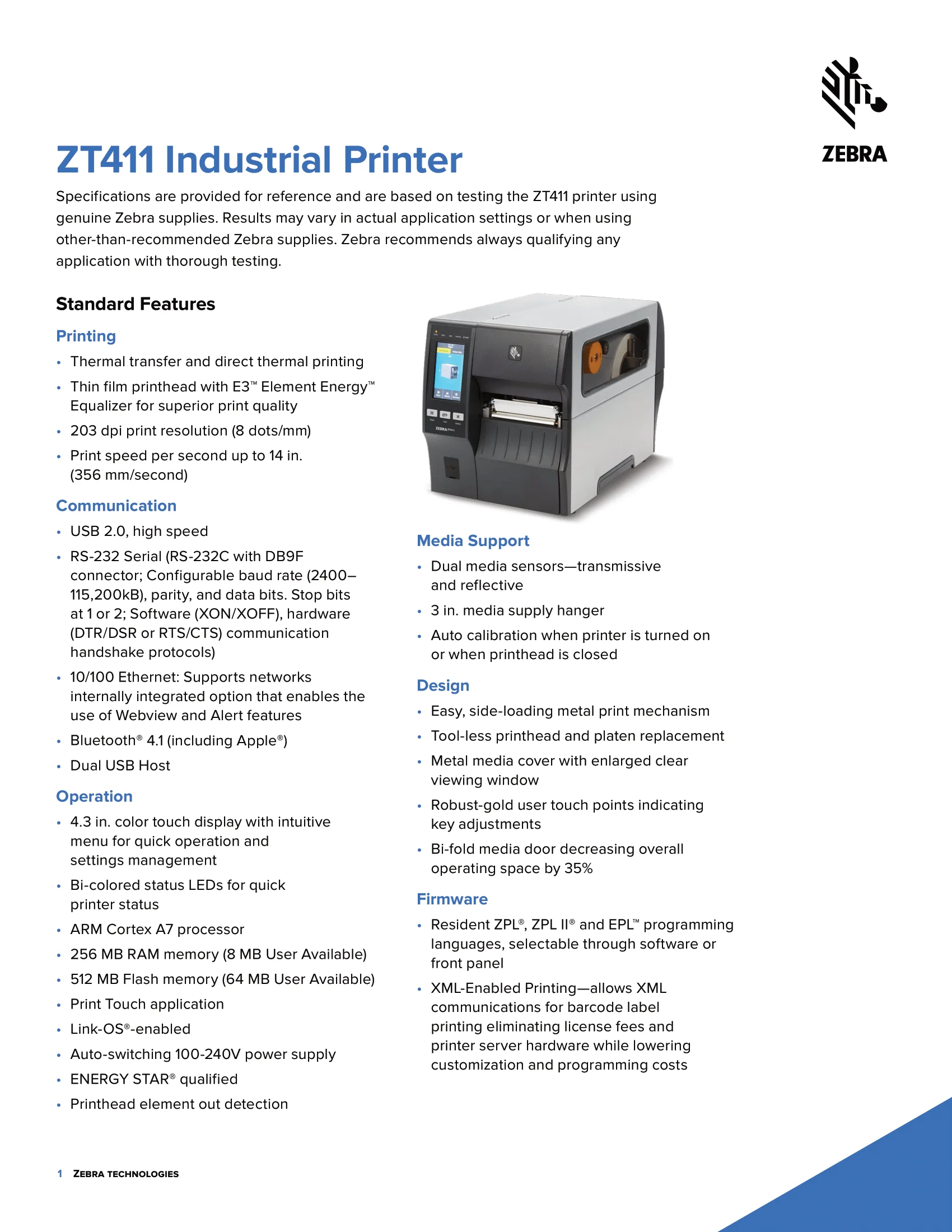 Impresora Zebra ZT411 - Image 3